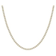 Used Diamond Tennis Necklace - 4 Prong Setting