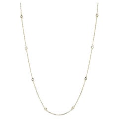 Diamond By The Yard Round-Cut Bezel Necklace