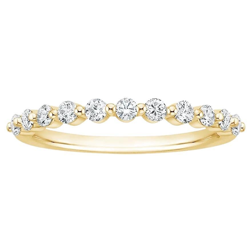 Brinley's Schwebender Eternity-Ring mit halber Eternity-Ring und Diamant