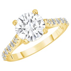 Emory's Engagement Ring Pave Set Side Stones