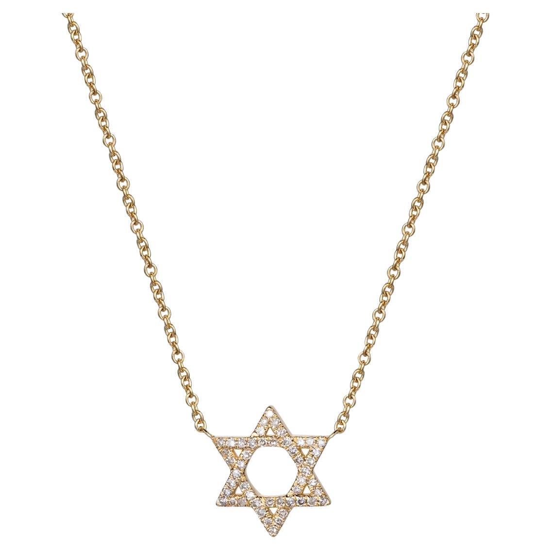 Featuring Diamond 14K Star of David Pendant Necklace