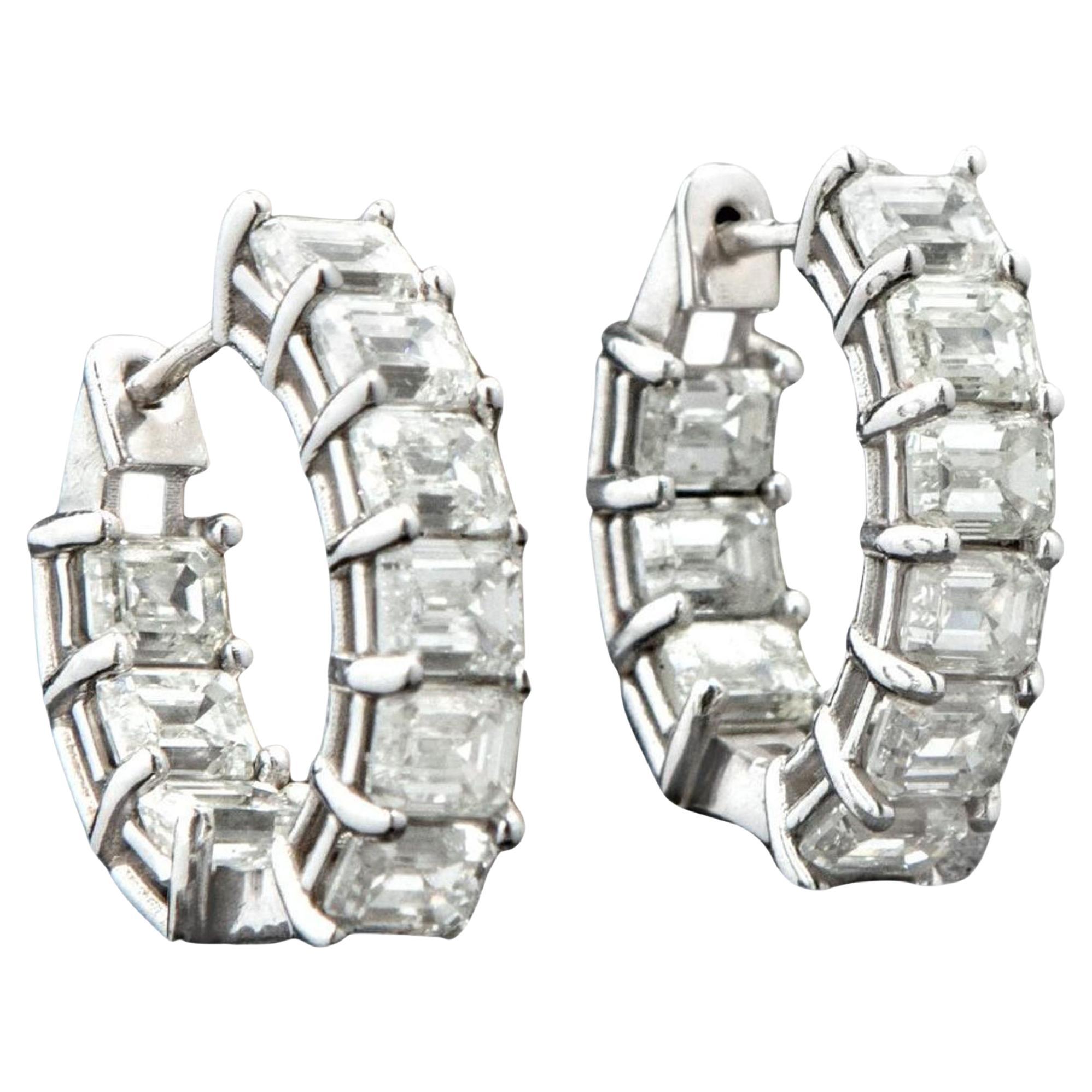 Baguette Diamant Inside Out 14K Gelbgold Ohrringe