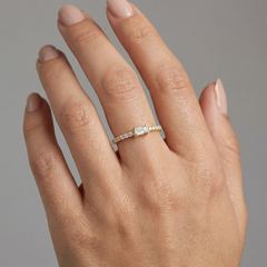 Radiant Grace 14K (or 18k upon request) Yellow Gold Emerald Cut Diamond Ring