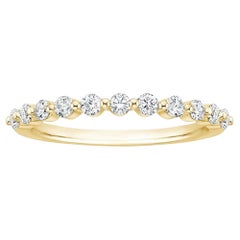 Anillo de diamantes flotante de oro de 14 quilates
