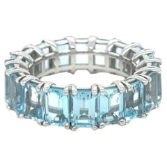 Topas Eternity Band 14K Gold Edelstein Ring