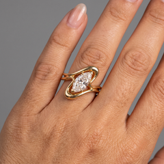 Marquise Flow 18K Yellow Gold Diamond Ring