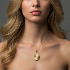 Radiant Oval Locket 14K (or 18k request) Yellow Gold Green Opal Pendant Necklace