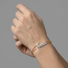 Personalized Full Name 14K (or 18k upon request) Yellow Gold Chain Bracelet