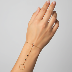 Midnight Mirage 14K (oder 18k auf Anfrage) Gelbgold Handkettenarmband