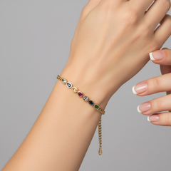 Dreams Diamond 14K (oder 18k auf Anfrage) Gelbgold Link Kettenarmband