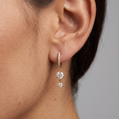 Diamond Rain 14K (or 18k upon request) Yellow Gold Danglers Drop Earrings