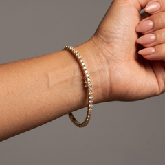 Lustrous Square 14K (or 18k upon request) Rose Gold Diamond Bangles Bracelet