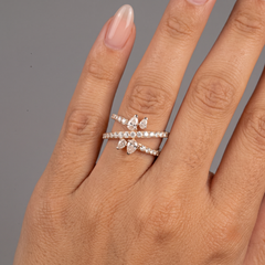 Diamond Intricate 14K (or 18k upon request) Yellow Gold Open Wrap Ring
