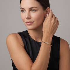 Diamond Paperclip 14K (or 18k upon request) Yellow Gold Chain Bracelet