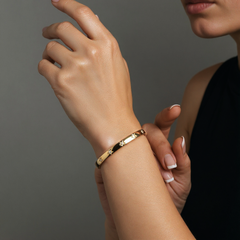 Sapphire Perfect 14K (or 18k upon request) Yellow Gold Diamond Bangle Bracelet