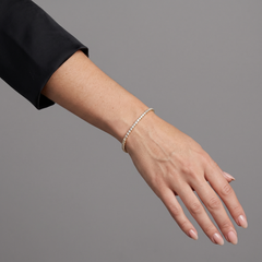 Illusion Diamond 14K (or 18k upon request) Yellow Gold Baguette Tennis Bracelet