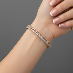 Everlasting Shine 14K (or 18k upon request) Yellow Gold Diamond Bangle Bracelet