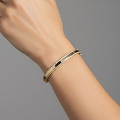 Gleam Line 14K (or 18k upon request) Gold Double Row Diamond Illusion Bracelet