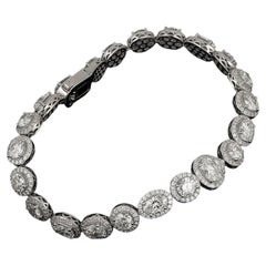 Fancy Diamond 18K White Gold Tennis Bracelet