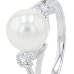 18K WG Mikimoto 7.5 MM Pearl Ring