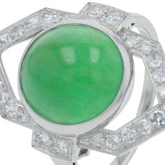 PT900 Mikimoto 5-Karat-Jade-Ring