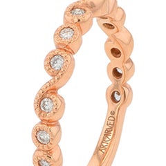 14K RG Artcarved 0.30 CT Diamond Band