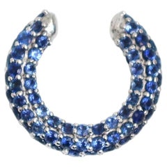 Blue Sapphire 14K (18K Custom) Gold Ear Cuff