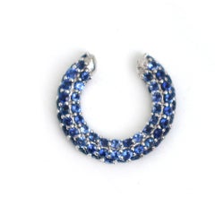 Blue Sapphire 14K (18K Custom) Gold Ear Cuff