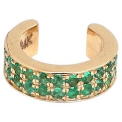 Emerald Pavé 14K (18K custom) Yellow Gold Ear Cuff