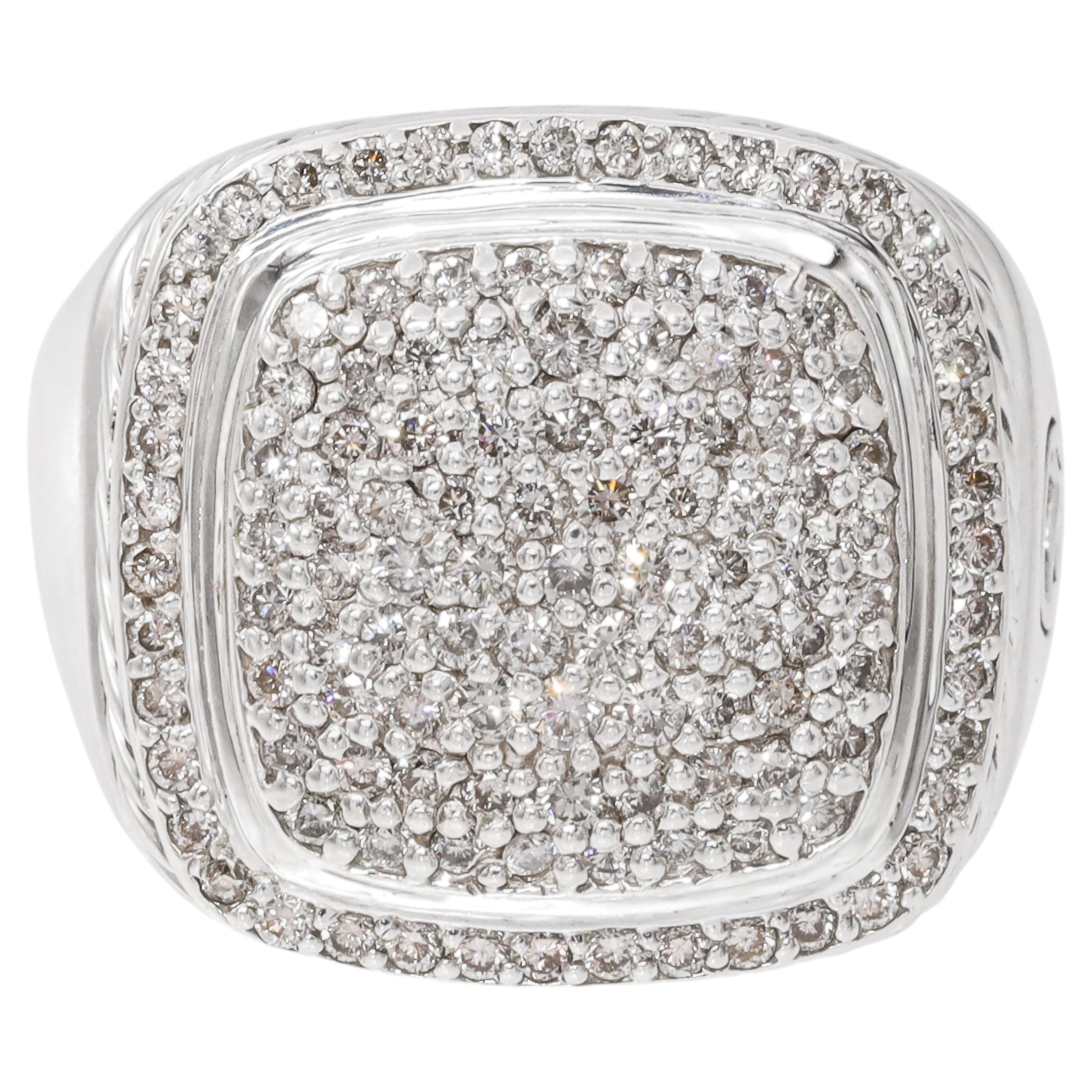 David Yurman Albion Sterling Silver Diamond Pavé Ring