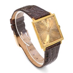 Orologio da polso vintage Buccellati in oro giallo 18 carati con motivo a fiocchi di neve