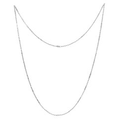 Vintage 900 Platinum Cable and S Link 27" Chain Necklace