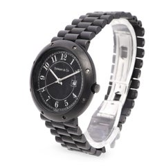 Tiffany & Co. Black PVD-Coated Stainless Steel Date Quartz Watch