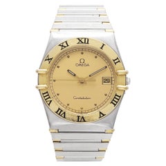 Omega Constellation Two-Tone Stainless Steel Date Quartz Watch