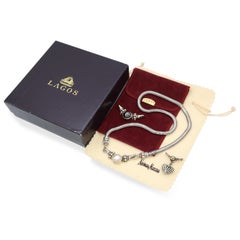 Collana intercambiabile Lagos Caviar in argento sterling, oro 18 carati, ematite e perle