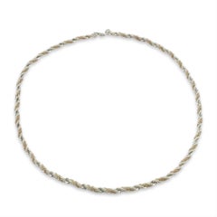Tiffany & Co. Sterling Silver and 14K Gold Two-Tone Rope Chain Necklace