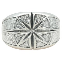 David Yurman Sterling Silver Compass Rose Signet Ring