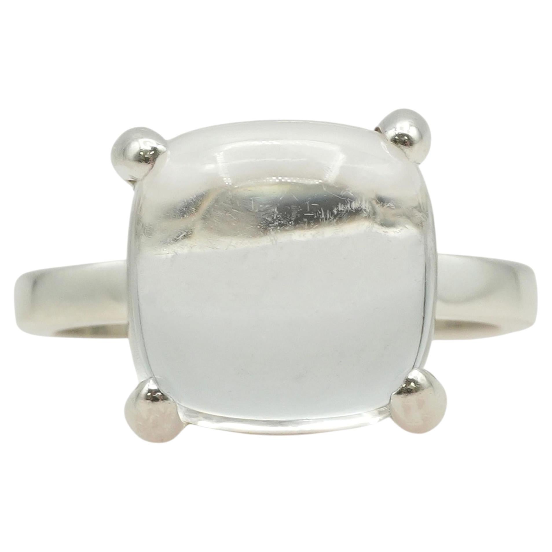 Tiffany & Co. Paloma Picasso Sterling Silver Rock Crystal Sugar Stacks Ring For Sale