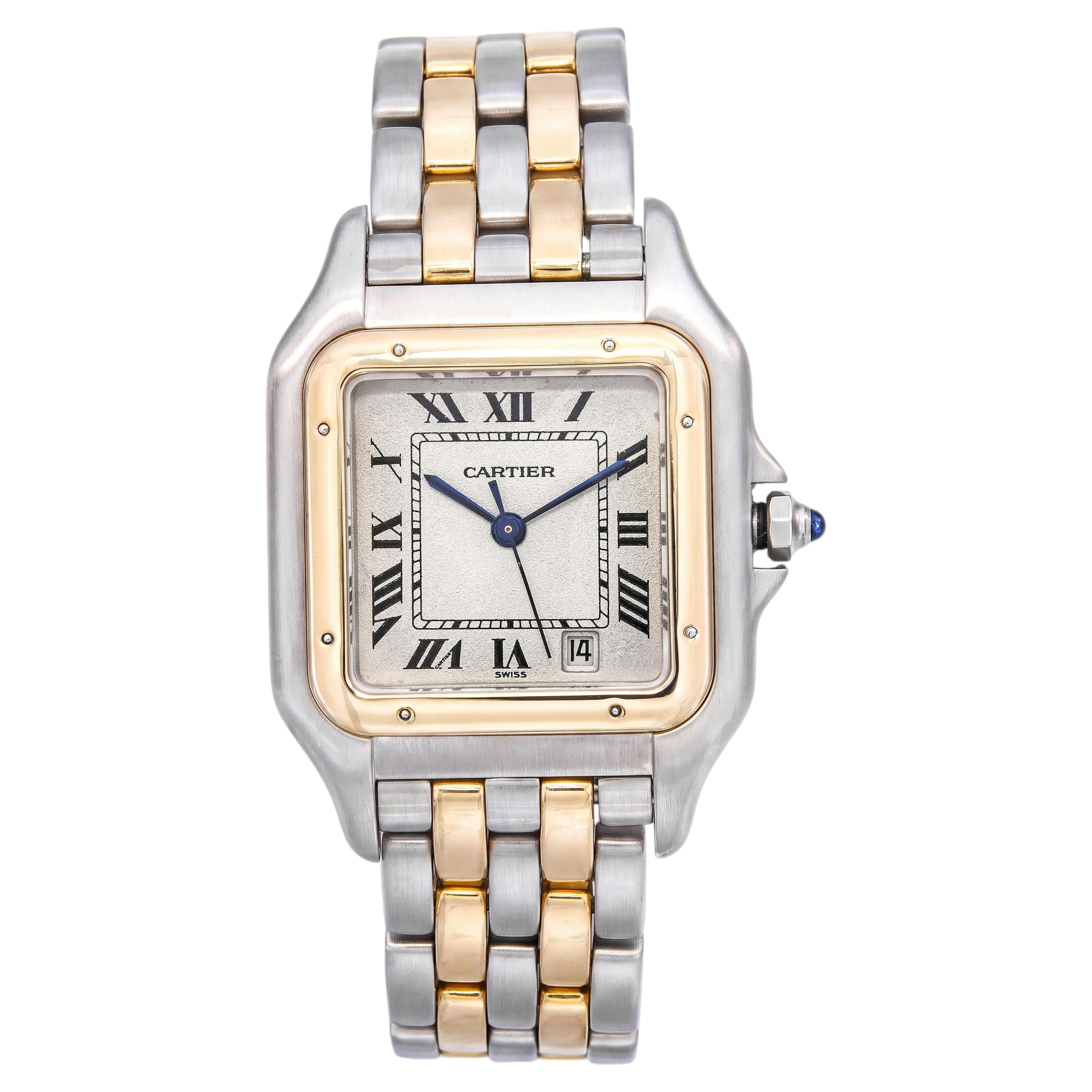 Vintage Cartier Panthere Two Tone 27mm Womens Watch Ref. 1100