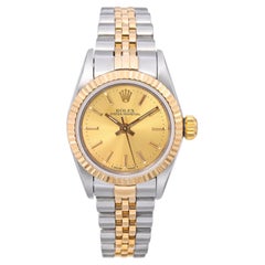 Vintage Rolex Oyster Two Tone 18K Gold Steel Ladies Watch Ref. 67193