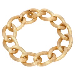 Pulsera vintage Merrin de oro amarillo de 18 quilates con eslabones y acabado «rigato»