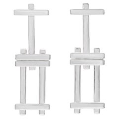 Tiffany & Co. Frank Gehry Axis Sterling Silver Dangle Earrings