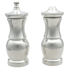 Tiffany & Co. Sterling Silver Borel Salt Shaker & Pepper Grinder Set