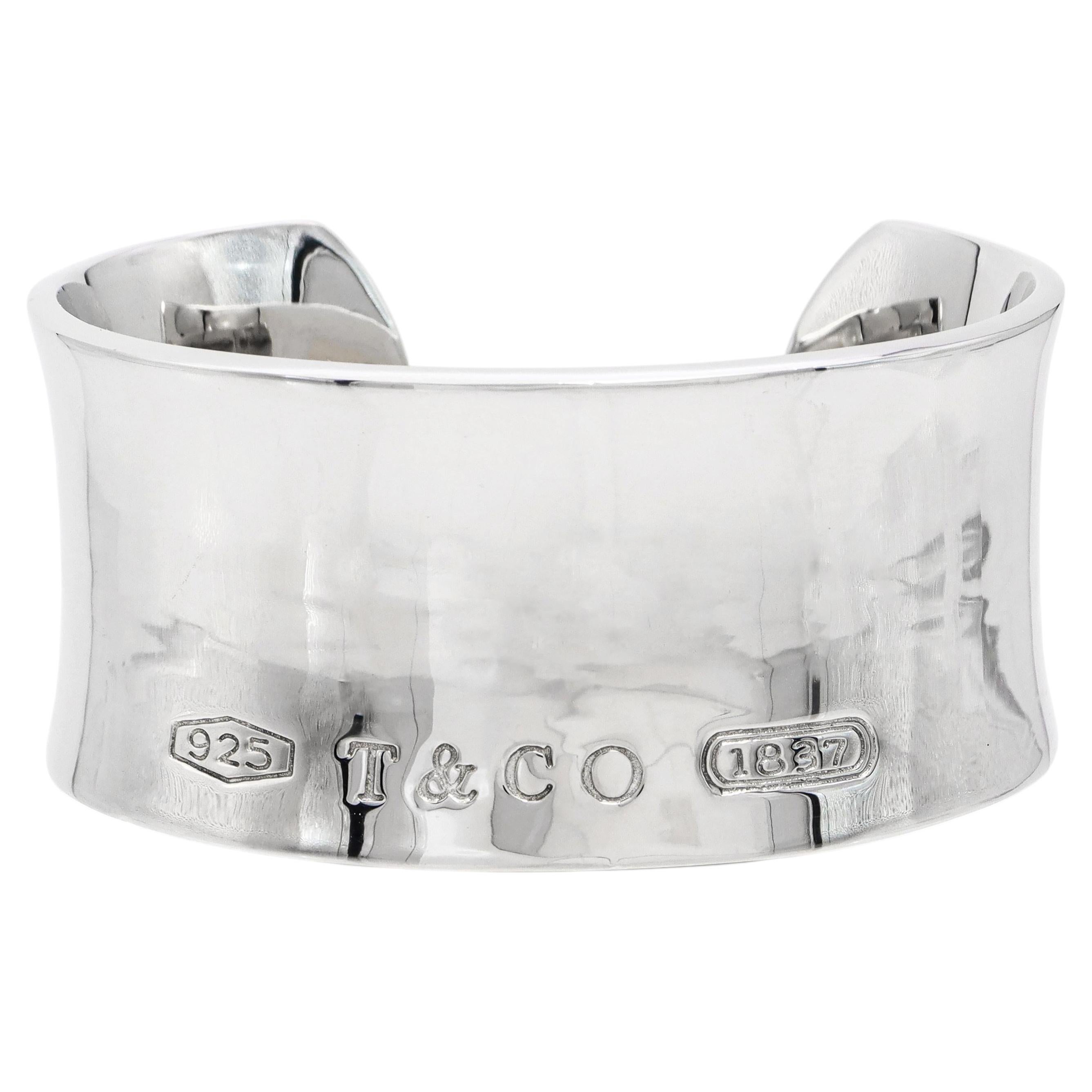 Tiffany & Co. 1837 Sterling Silver Wide Cuff Bracelet