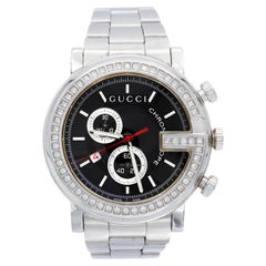 Gucci G-Chrono 101M Stainless Steel Diamond Bezel Quartz Men’s Watch