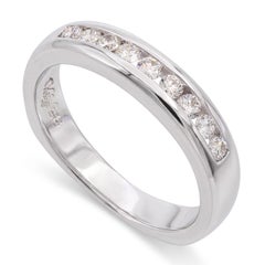 Platinum Channel Set Diamond Ring