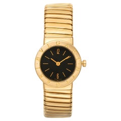 Orologio BVLGARI in oro giallo 18 carati con movimento al quarzo Tubogas, rif. BB 23 2T