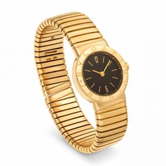 Orologio BVLGARI in oro giallo 18 carati con movimento al quarzo Tubogas, rif. BB 23 2T