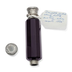 Bottiglietta profumata vittoriana del 1882 in argento con due estremità