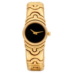 Bvlgari Parentesi 18k Yellow Gold Quartz Cuff Watch